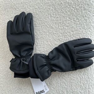Rains Black Waterproof Gloves
